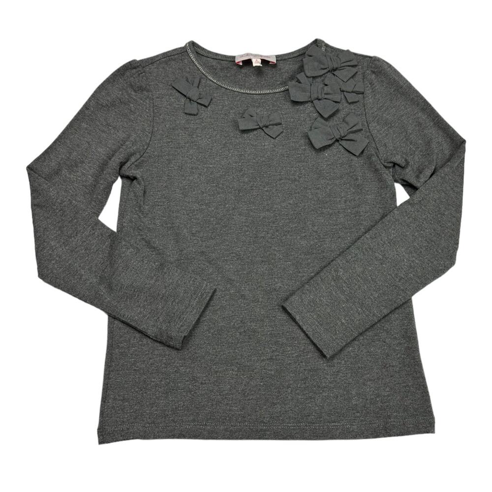 Girls Lili Gaufrette Gray Shirt